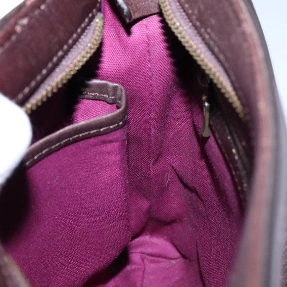 BURBERRY Nova Check Shoulder Bag Wool Green Brown Gold Auth 104129