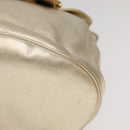 Salvatore Ferragamo Gancini Backpack Leather Gold Auth 104143-16