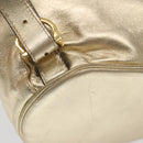 Salvatore Ferragamo Gancini Backpack Leather Gold Auth 104143-19