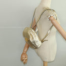 Salvatore Ferragamo Gancini Backpack Leather Gold Auth 104143-24