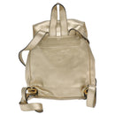 Salvatore Ferragamo Gancini Backpack Leather Gold Auth 104143-2