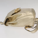 Salvatore Ferragamo Gancini Backpack Leather Gold Auth 104143-4