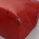 LOUIS VUITTON Monogram Vernis Reade PM Hand Bag Red Rouge M91088 LV Auth 104158-12