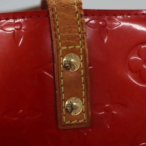 LOUIS VUITTON Monogram Vernis Reade PM Hand Bag Red Rouge M91088 LV Auth 104158