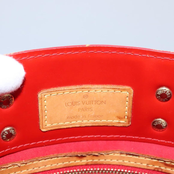 LOUIS VUITTON Monogram Vernis Reade PM Hand Bag Red Rouge M91088 LV Auth 104158