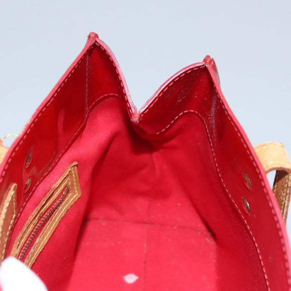 LOUIS VUITTON Monogram Vernis Reade PM Hand Bag Red Rouge M91088 LV Auth 104158