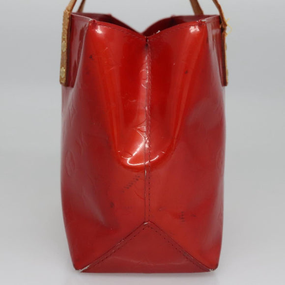 LOUIS VUITTON Monogram Vernis Reade PM Hand Bag Red Rouge M91088 LV Auth 104158