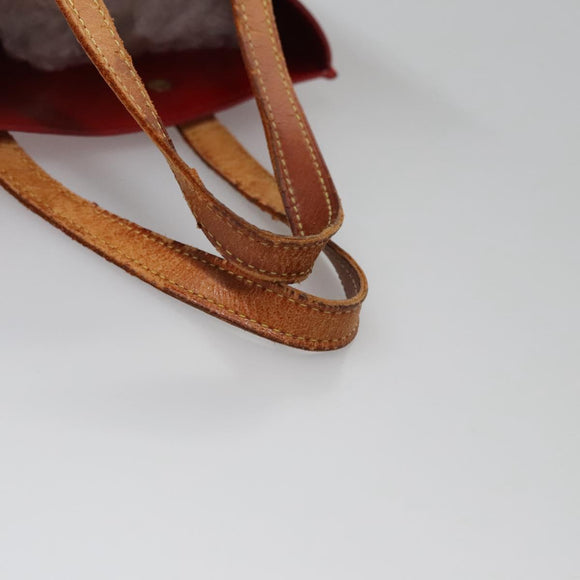 LOUIS VUITTON Monogram Vernis Reade PM Hand Bag Red Rouge M91088 LV Auth 104158