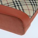 BURBERRY Nova Check Shoulder Bag Canvas Beige Auth 104180-9