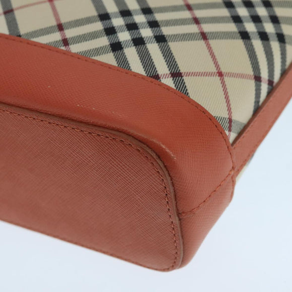 BURBERRY Nova Check Shoulder Bag Canvas Beige Auth 104180