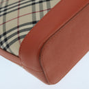 BURBERRY Nova Check Shoulder Bag Canvas Beige Auth 104180-14