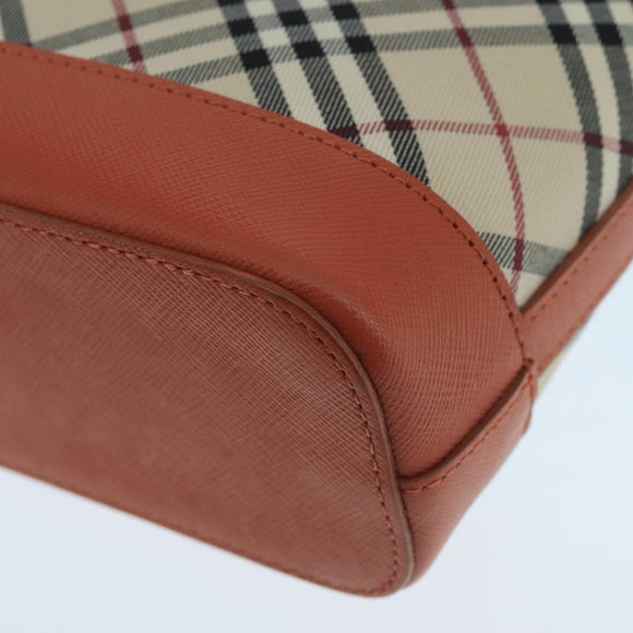 BURBERRY Nova Check Shoulder Bag Canvas Beige Auth 104180