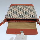 BURBERRY Nova Check Shoulder Bag Canvas Beige Auth 104180-10