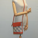 BURBERRY Nova Check Shoulder Bag Canvas Beige Auth 104180-23