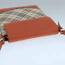 BURBERRY Nova Check Shoulder Bag Canvas Beige Auth 104180-6