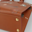LOUIS VUITTON Catgram City Steamer MM Bag Leather 2way Brown M52969 Auth 104191S-8