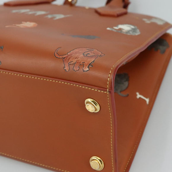 LOUIS VUITTON Catgram City Steamer MM Bag Leather 2way Brown M52969 Auth 104191SM