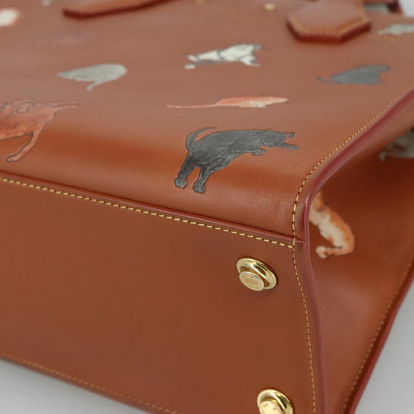 LOUIS VUITTON Catgram City Steamer MM Bag Leather 2way Brown M52969 Auth 104191S