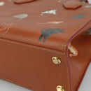 LOUIS VUITTON Catgram City Steamer MM Bag Leather 2way Brown M52969 Auth 104191SM-16