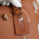 LOUIS VUITTON Catgram City Steamer MM Bag Leather 2way Brown M52969 Auth 104191S-18