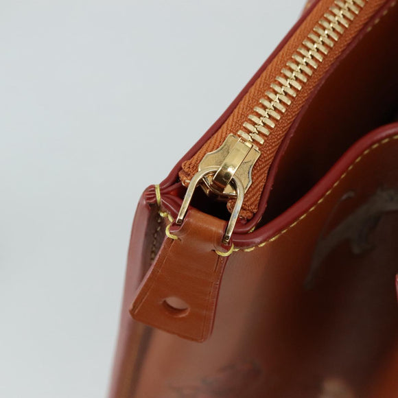 LOUIS VUITTON Catgram City Steamer MM Bag Leather 2way Brown M52969 Auth 104191S