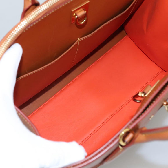 LOUIS VUITTON Catgram City Steamer MM Bag Leather 2way Brown M52969 Auth 104191S