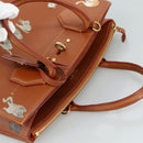 LOUIS VUITTON Catgram City Steamer MM Bag Leather 2way Brown M52969 Auth 104191S-6