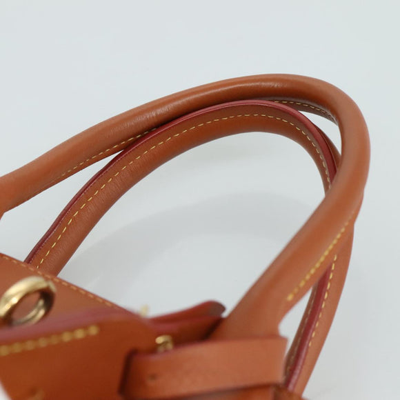 LOUIS VUITTON Catgram City Steamer MM Bag Leather 2way Brown M52969 Auth 104191SM