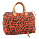 LOUIS VUITTON Monogram Graffiti Speedy 30 Hand Bag Orange M93705 Auth 104195SA-1