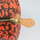 LOUIS VUITTON Monogram Graffiti Speedy 30 Hand Bag Orange M93705 Auth 104195SA-9