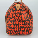 LOUIS VUITTON Monogram Graffiti Speedy 30 Hand Bag Orange M93705 Auth 104195SA-4