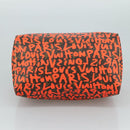 LOUIS VUITTON Monogram Graffiti Speedy 30 Hand Bag Orange M93705 Auth 104195SA-5