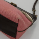 BOTTEGA VENETA Shoulder Bag Canvas Pink Auth 104216-16
