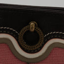 BOTTEGA VENETA Shoulder Bag Canvas Pink Auth 104216-10