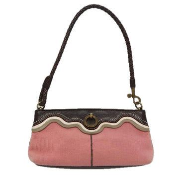 BOTTEGA VENETA Shoulder Bag Canvas Pink Auth 104216 - 0