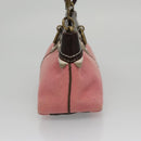 BOTTEGA VENETA Shoulder Bag Canvas Pink Auth 104216-4