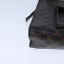 CELINE Macadam Canvas Shoulder Bag PVC Leather Black Auth 104219-8