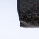 CELINE Macadam Canvas Shoulder Bag PVC Leather Black Auth 104219-16