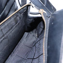 CELINE Macadam Canvas Shoulder Bag PVC Leather Black Auth 104219-19