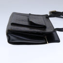 CELINE Macadam Canvas Shoulder Bag PVC Leather Black Auth 104219-4