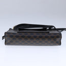 CELINE Macadam Canvas Shoulder Bag PVC Leather Black Auth 104219-5