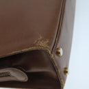 Salvatore Ferragamo Hand Bag Leather Brown Gold Auth 104228-16