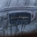 Salvatore Ferragamo Hand Bag Leather Brown Gold Auth 104228-12