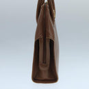 Salvatore Ferragamo Hand Bag Leather Brown Gold Auth 104228-3