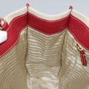 PRADA Chain Tote Bag Canvas Beige Gold Auth 104231-22