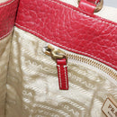 PRADA Chain Tote Bag Canvas Beige Gold Auth 104231-23