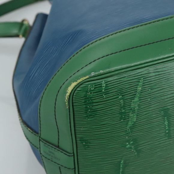 LOUIS VUITTON Epi Noe Shoulder Bag Bicolor Green Blue M44044 LV Auth 104232