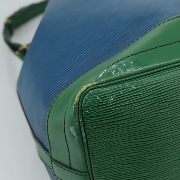 LOUIS VUITTON Epi Noe Shoulder Bag Bicolor Green Blue M44044 LV Auth 104232