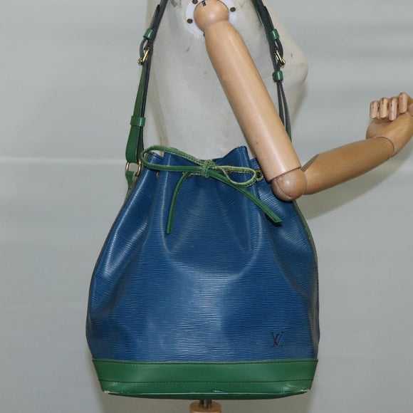 LOUIS VUITTON Epi Noe Shoulder Bag Bicolor Green Blue M44044 LV Auth 104232