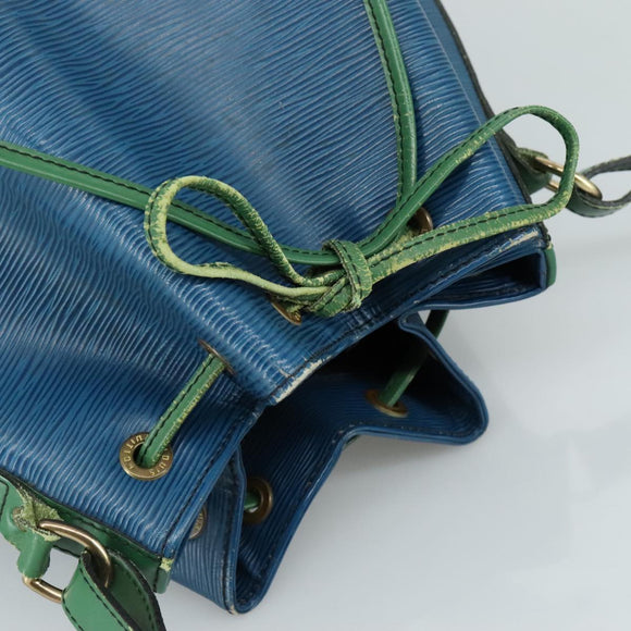 LOUIS VUITTON Epi Noe Shoulder Bag Bicolor Green Blue M44044 LV Auth 104232